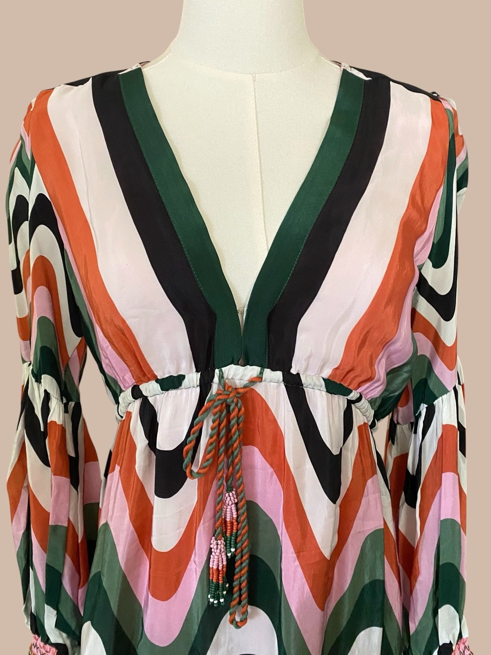 FARM Rio Wave Gradient Maxi Dress Size Small - Picture 10 of 14